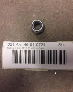 Self-locking counter nut M10 SST + galv